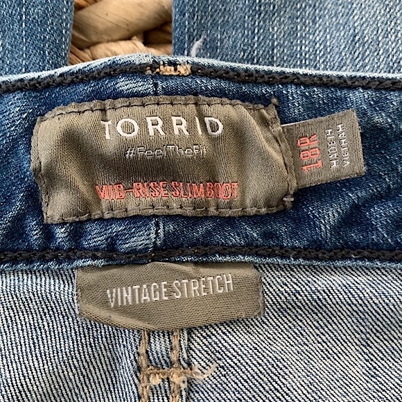 Torrid Mid Rise Slim Bootcut Jean 18R - Picture 13 of 15